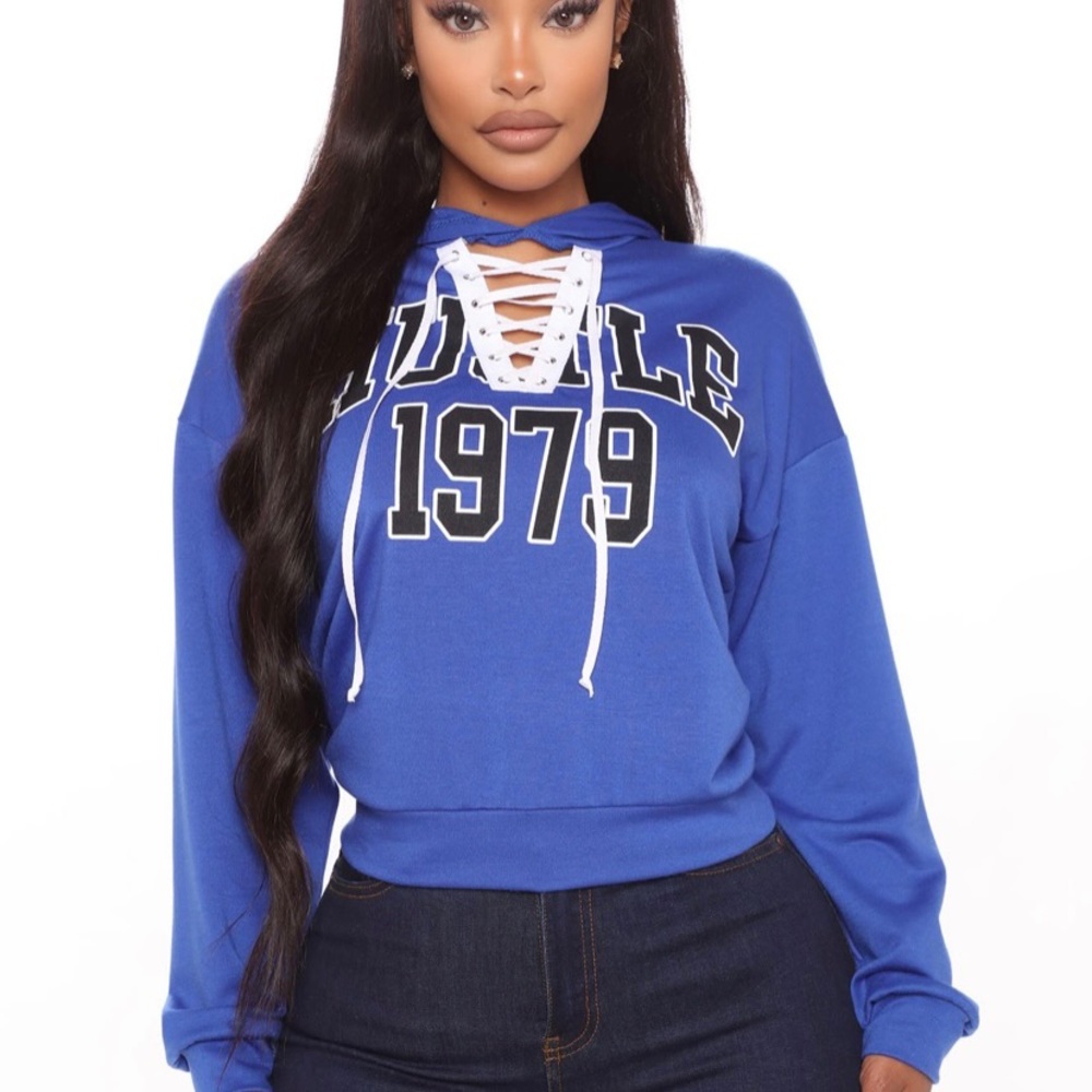 Fashion nova blue hoodie